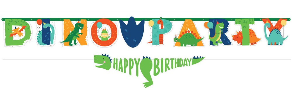 Dinoszaurusz Happy Birthday felirat 230 cm