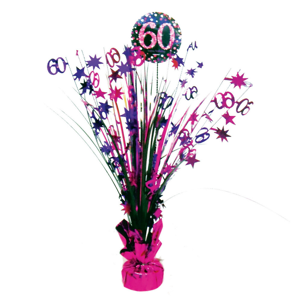 Happy Birthday Pink 60 asztaldísz 45,7 cm