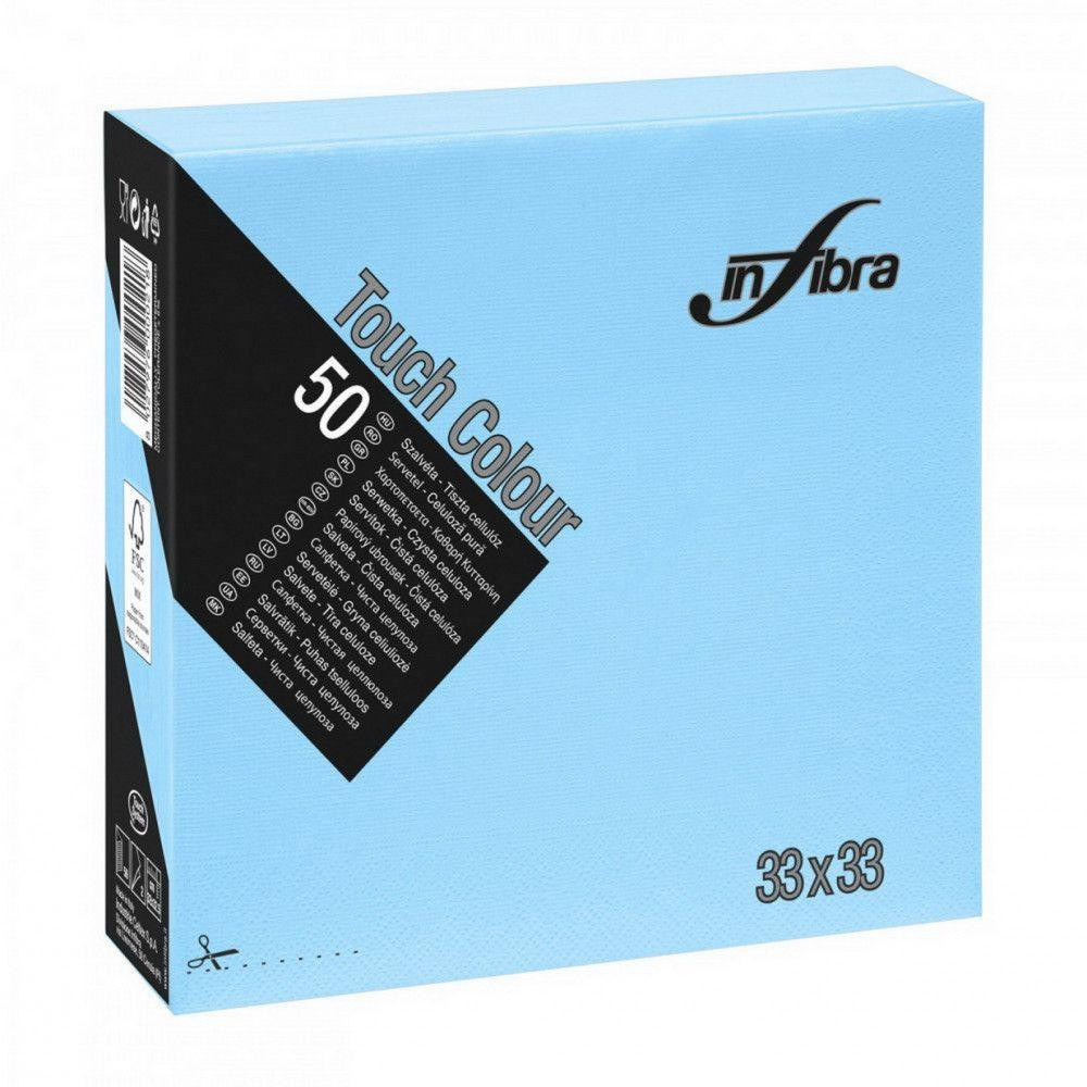 Infibra Szalvéta 33x33cm világoskék 2 réteg 50 lap/csomag