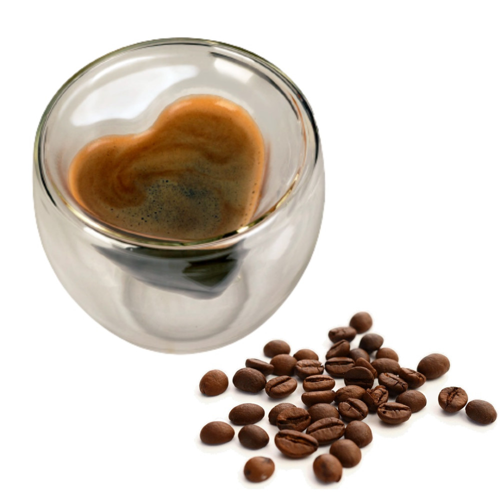Szív alakú kávés pohár