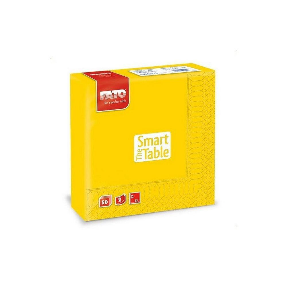 Fato Szalvéta 33x33cm sárga 2 rétegű 50 lap/csomag 