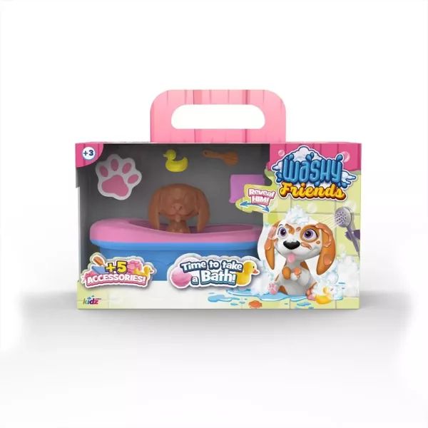 Washy Friends: Color reveal Pancsoló kutyusok káddal és 5 kiegészítővel - Beagle