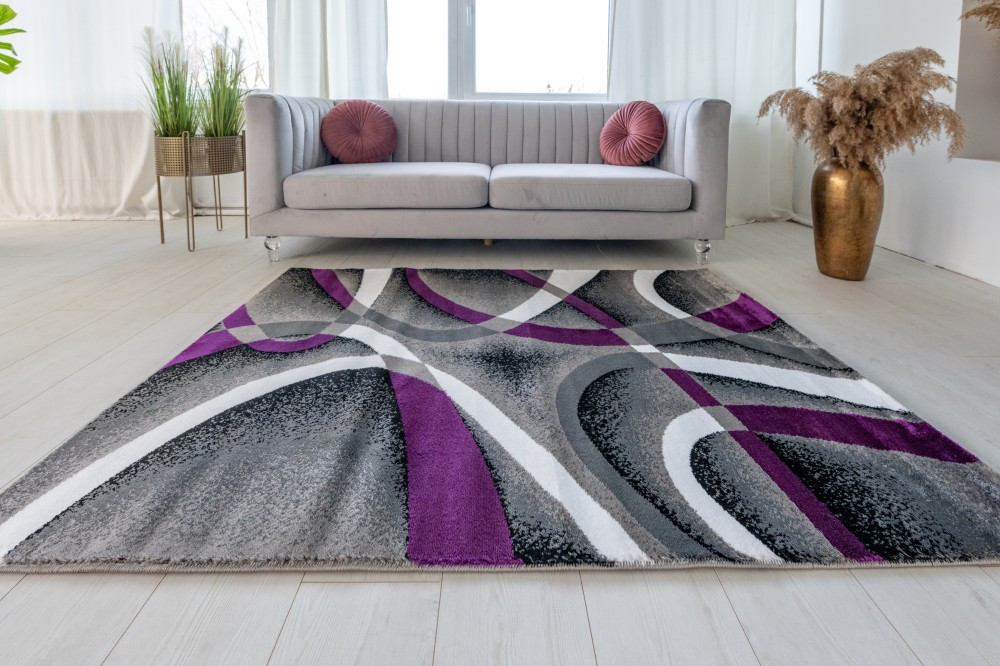Kapadokya Art 1504 (D.Grey-Purple) szőnyeg 3db-os 60x Szett Lila-Szürke