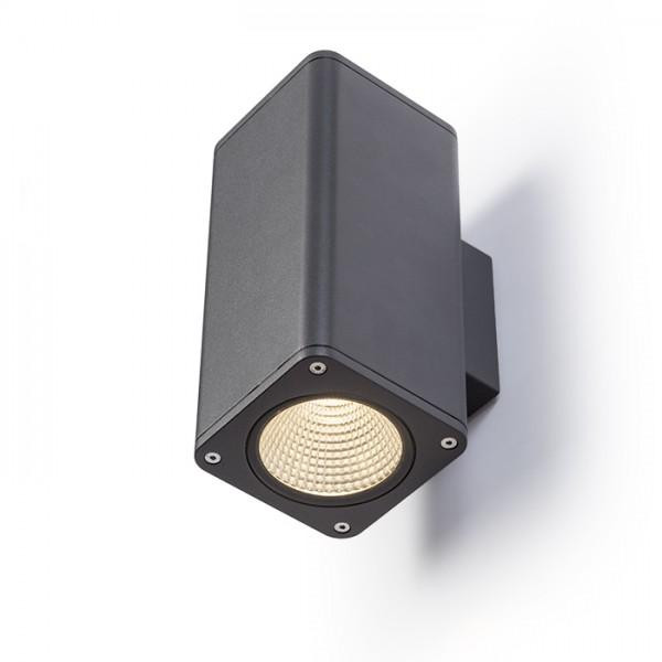 MIZZI SQ II fali lámpa antracitszürke 230V LED 2x12W 46° IP54 3000K
