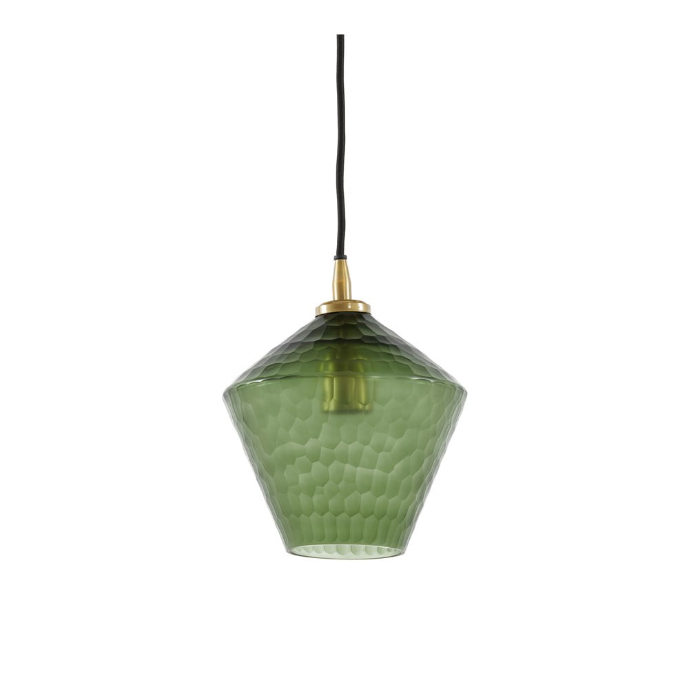 Zöld függőlámpa üveg búrával ø 20 cm Delila – Light & Living
