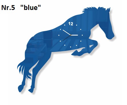 Ló nappali falióra Kék