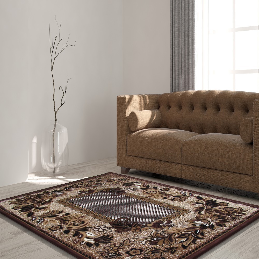 Minőségi barna szőnyeg a nappaliba Szélesség: 120 cm | Hossz: 170 cm
