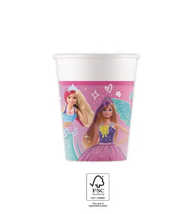 Barbie Fantasy papír pohár 8 db-os 200 ml FSC