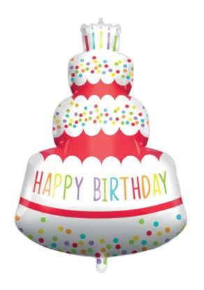 Happy Birthday Cake fólia lufi 96 cm