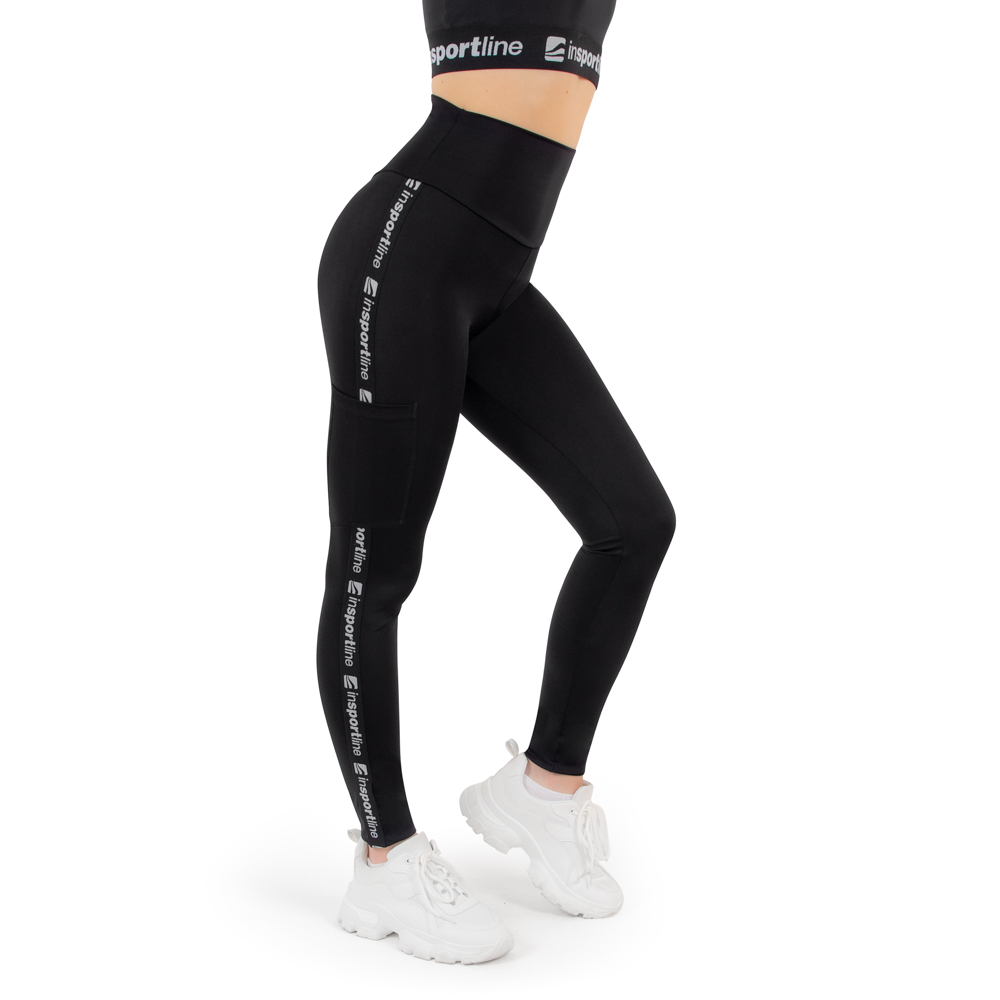 Női leggings inSPORTline Highwaist  meghosszabbított  fekete  XL