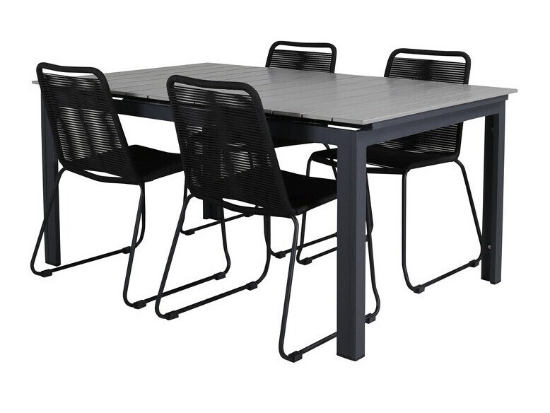 Asztal és szék garnitúra Dallas 3506 (Fekete)