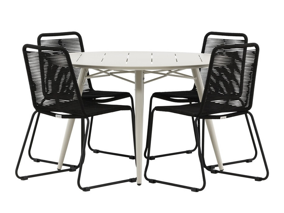 Asztal és szék garnitúra Dallas 3510 (Fekete)