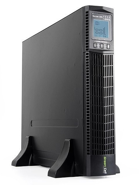 Green Cell UPS Szünetmentes tápegység Online RTII 2000VA LCD kijelző UPS14