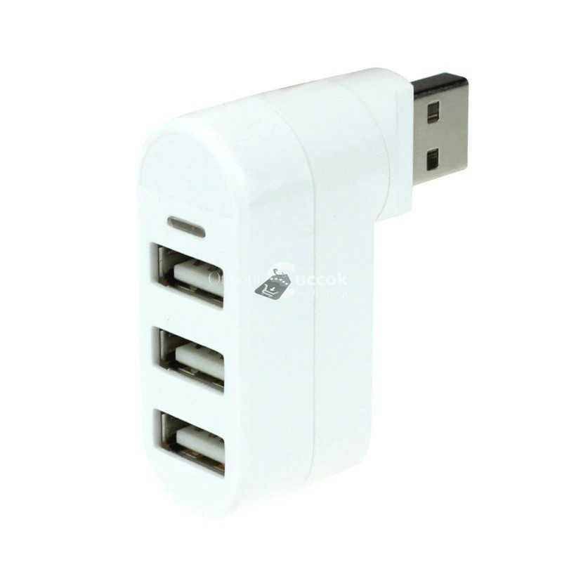 3 Portos USB 2.0 HUB forgatható fejjel - - Fehér