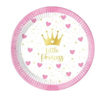 Hercegnők Little Princess papírtányér 8 db-os 20 cm FSC