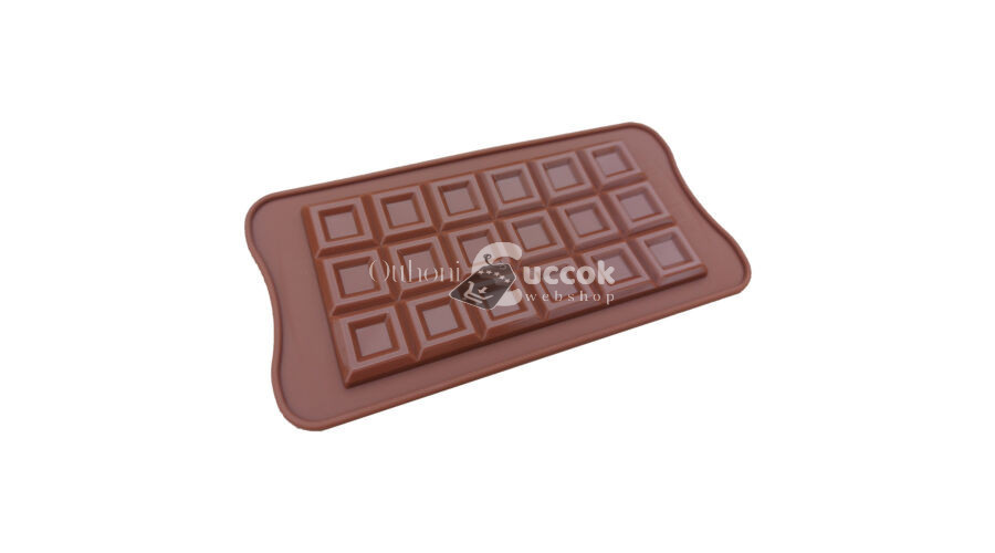 Táblás csokoládé kockás szilikon forma