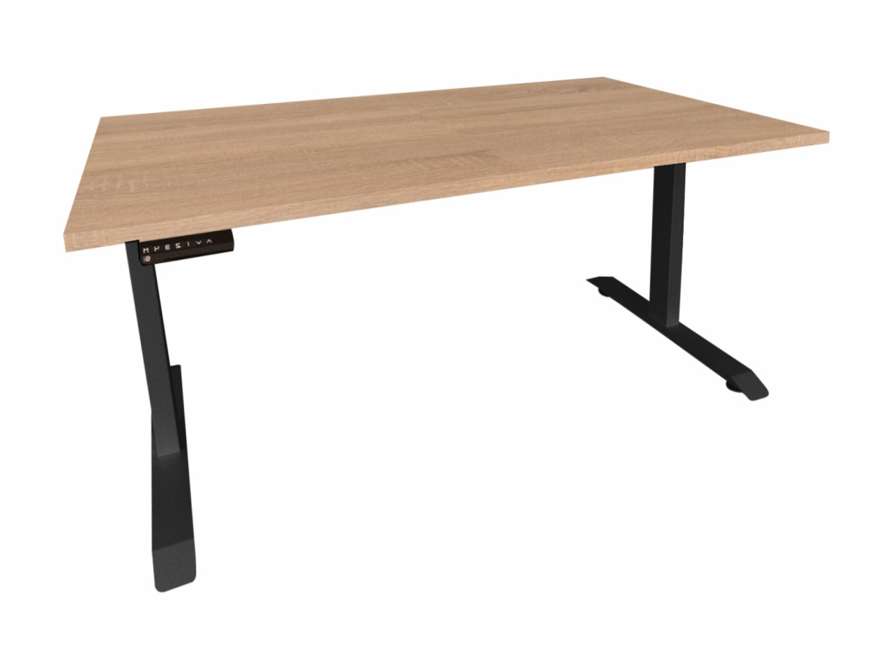 ALB-A160/80 állítható magasságú fémvázas íróasztal fekete vázzal (392524)