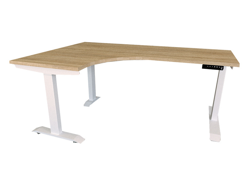 ALB-AL160/110 állítható magasságú fémvázas sarok íróasztal fehér vázzal, jobbos (392515)