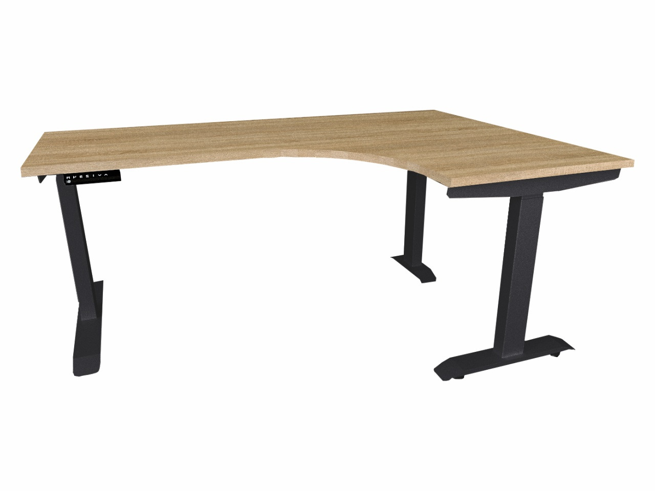 ALB-AL160/110 állítható magasságú fémvázas sarok íróasztal fekete vázzal, balos (392520)