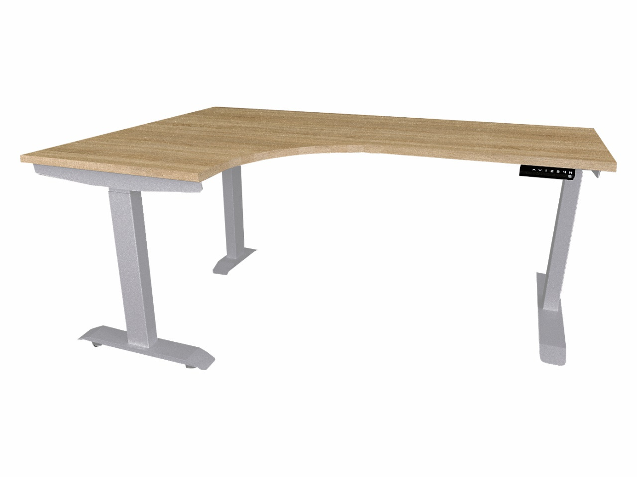 ALB-AL160/110 állítható magasságú fémvázas sarok íróasztal szürke vázzal, jobbos (392518)