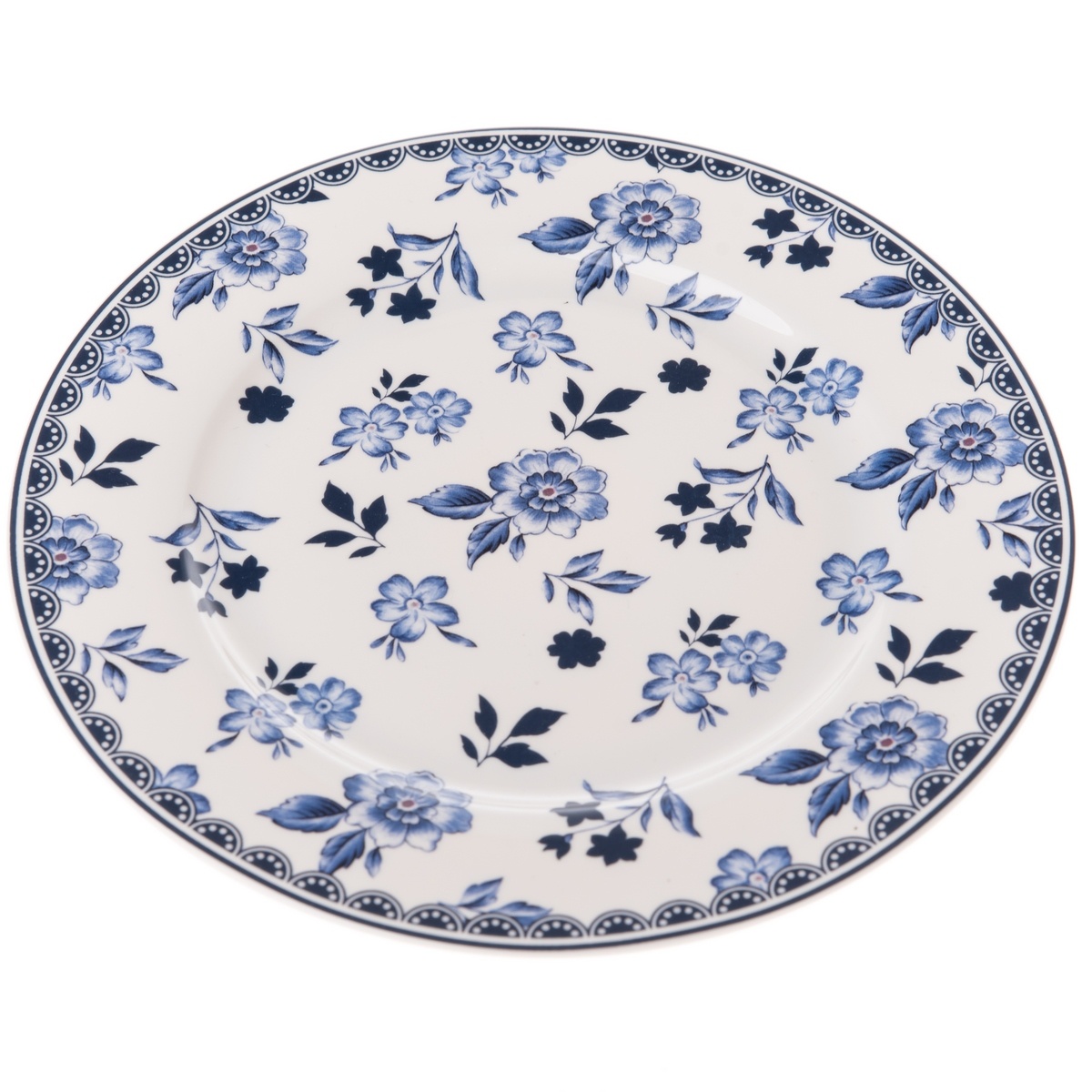 Floral porcelán tányér, 19,5 cm 