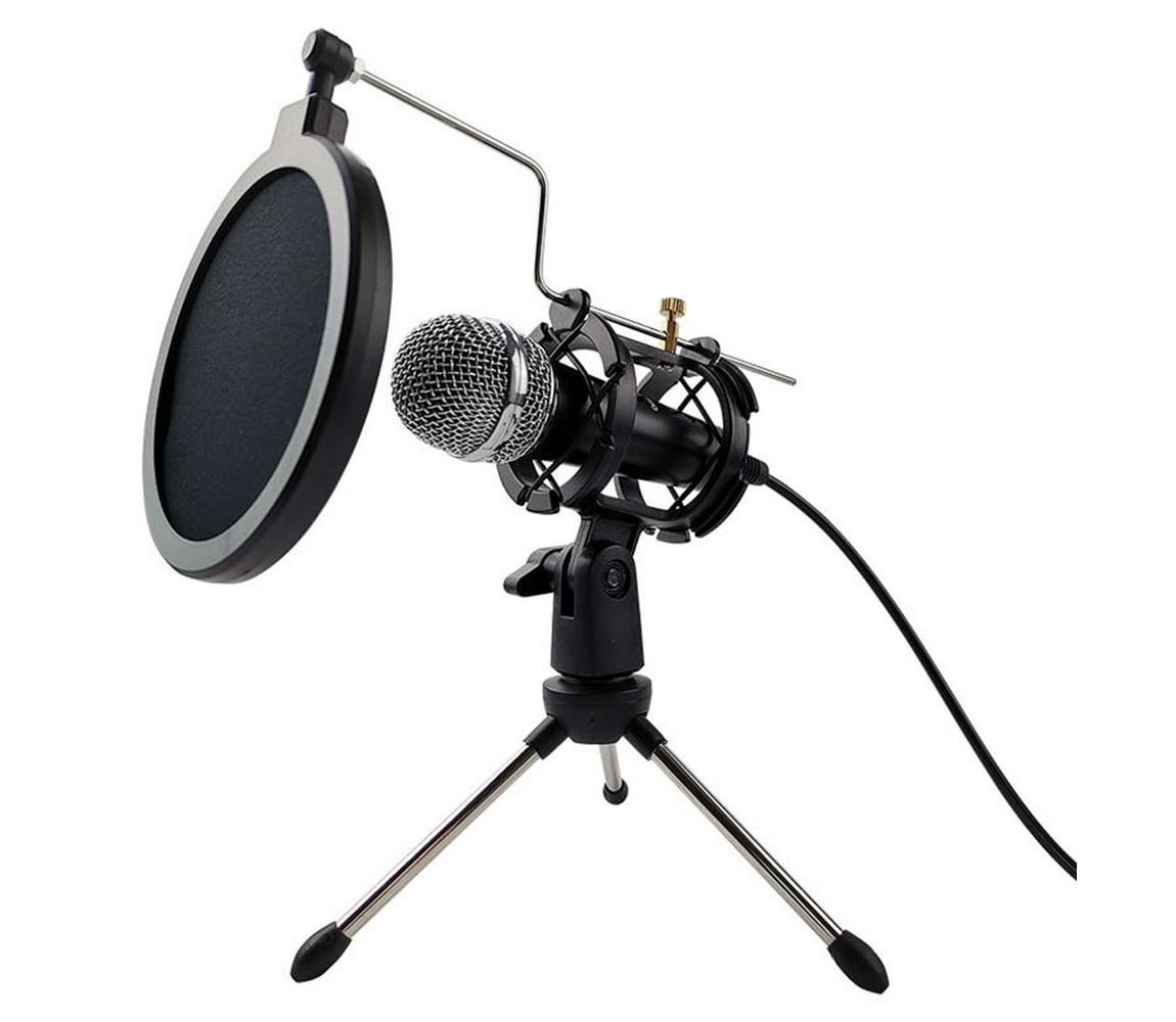  Kondenzátor mikrofon POP filterrel JACK 3,5 mm 