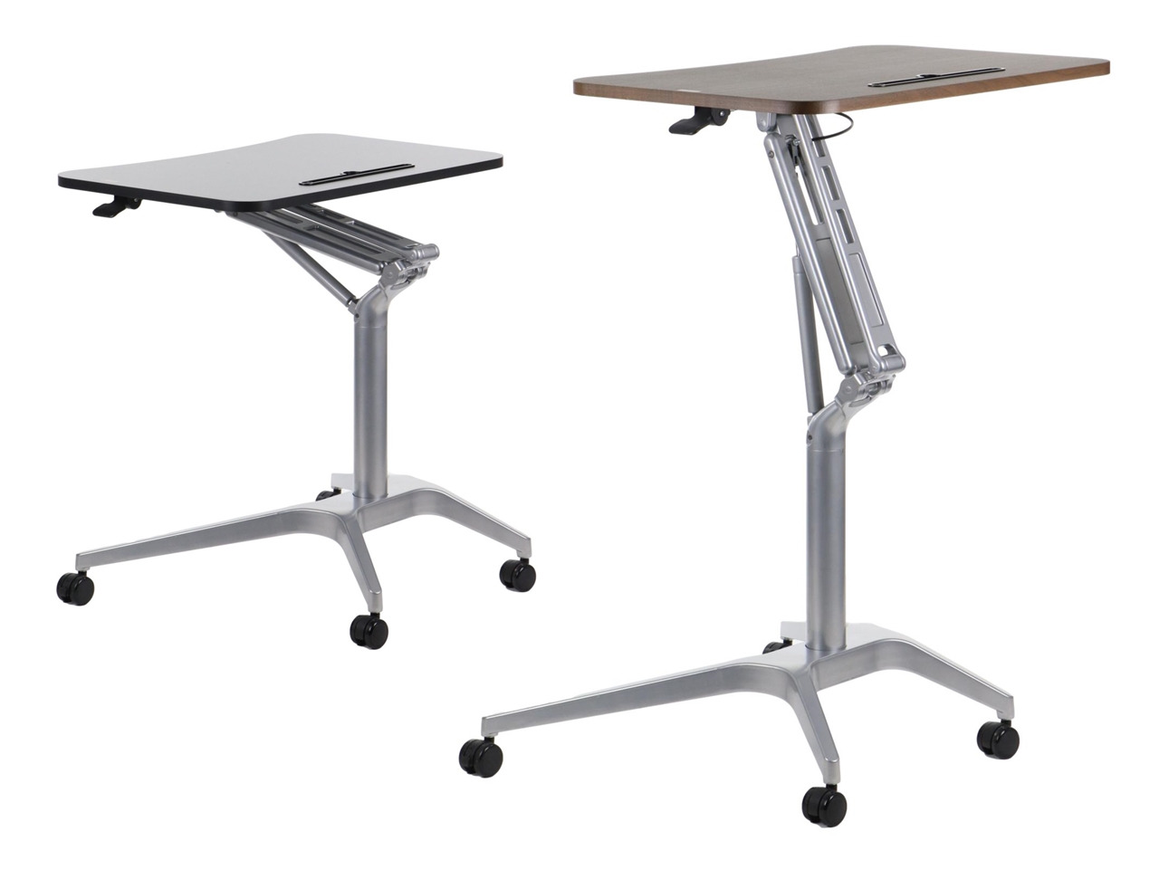 STE-SH-A10 Grey állítható magasságú, görgős íróasztal szürke vázzal