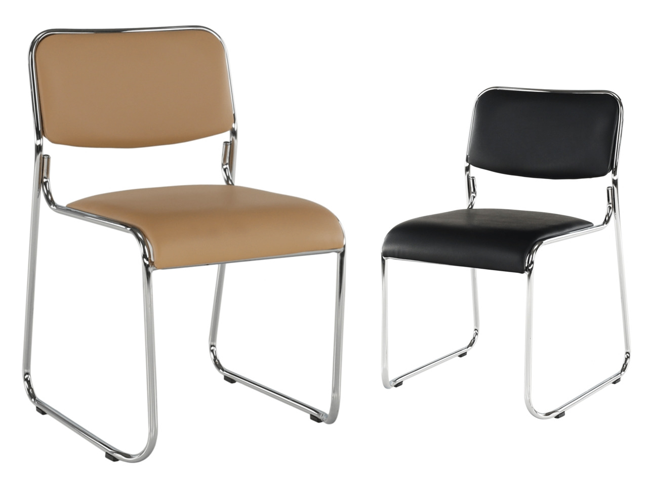 TEM-Bulut modern rakásolható fémvázas szék textilbőr kárpitozással