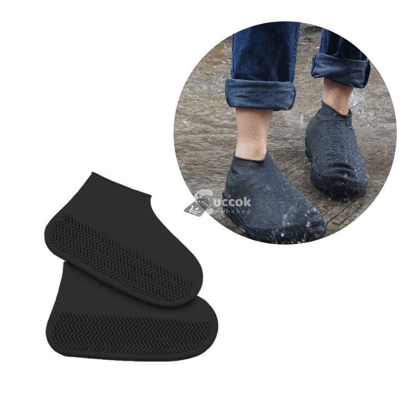 Cipővédő szilikon - fekete S (30-34)