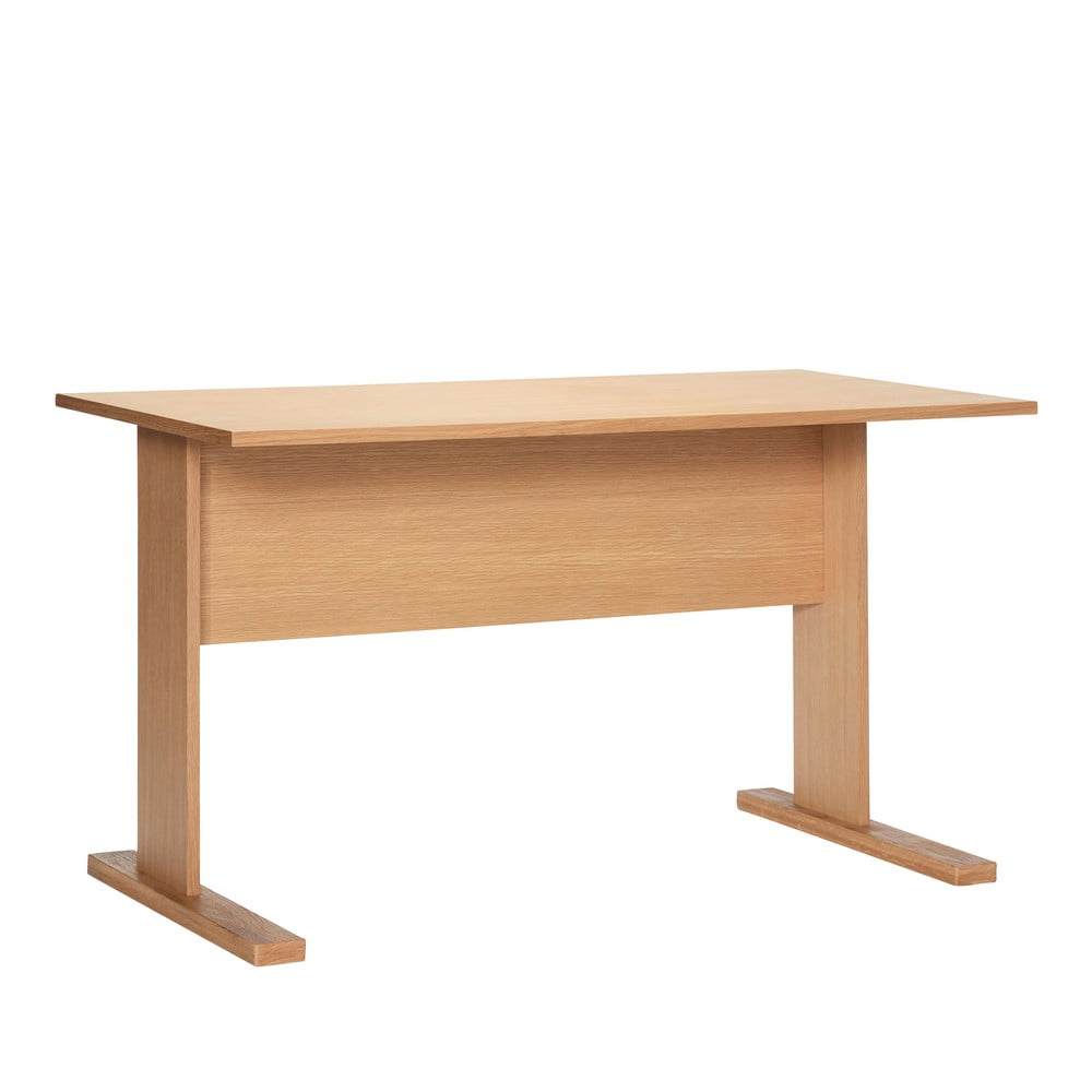 Íróasztal tölgyfa dekoros asztallappal 70x140 cm Forma – Hübsch