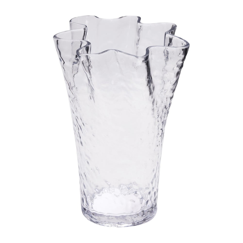 Üveg váza (magasság 30 cm) Ruffle – Hübsch