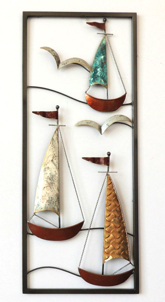 Hajó trió - fém fali dekoráció