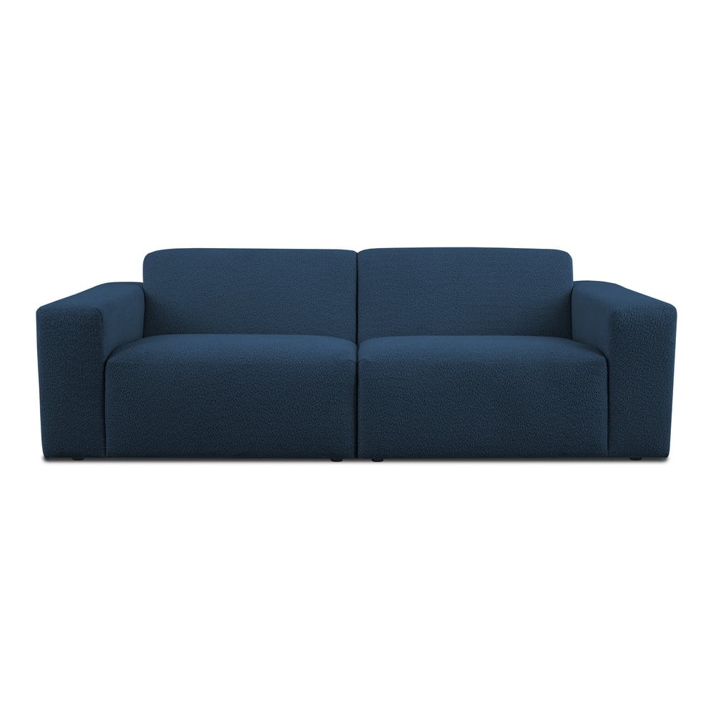 Sötétkék buklé kanapé 228 cm Roxy – Scandic