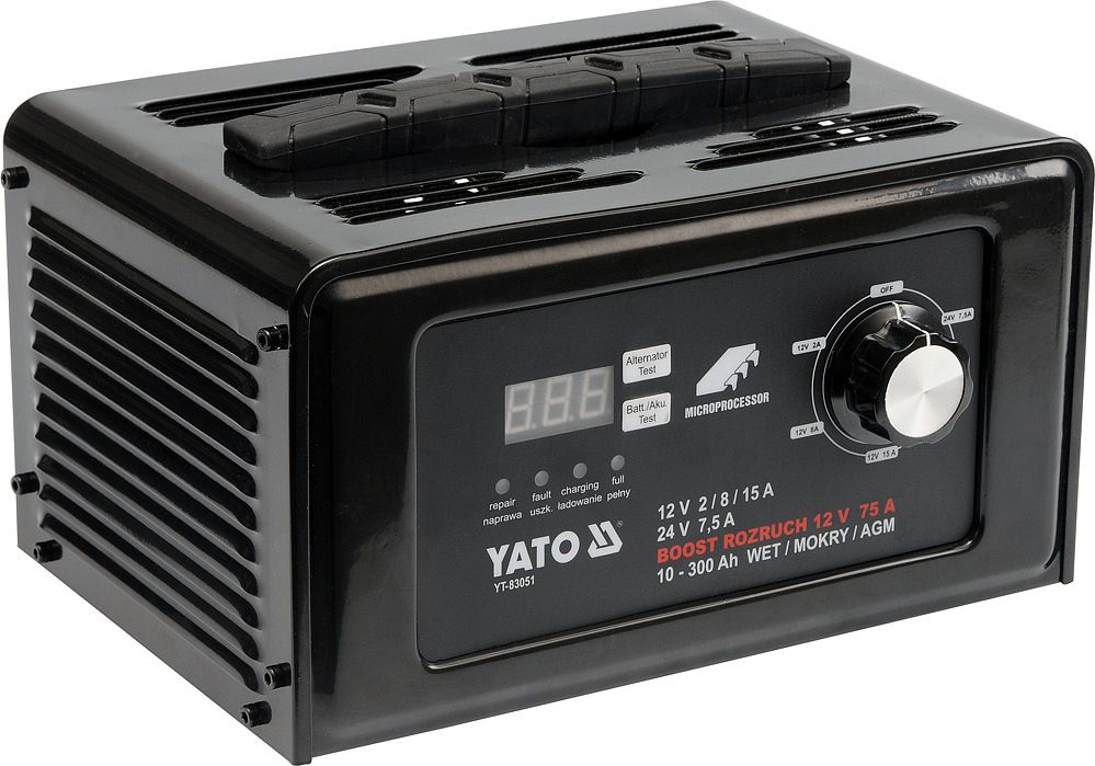 YATO Akkumulátor töltő YT-83051 15 A + jump sztártér