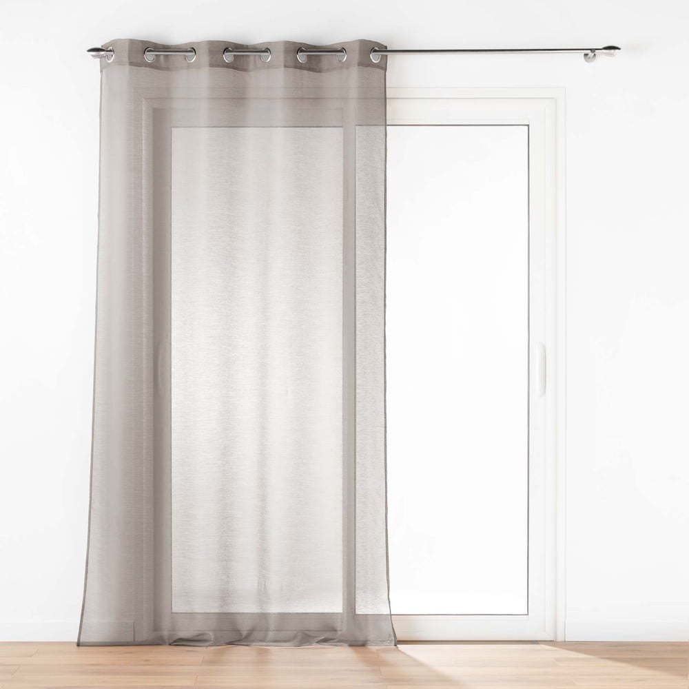 Barna átlátszó függöny 140x240 cm Lissea – douceur d'intérieur