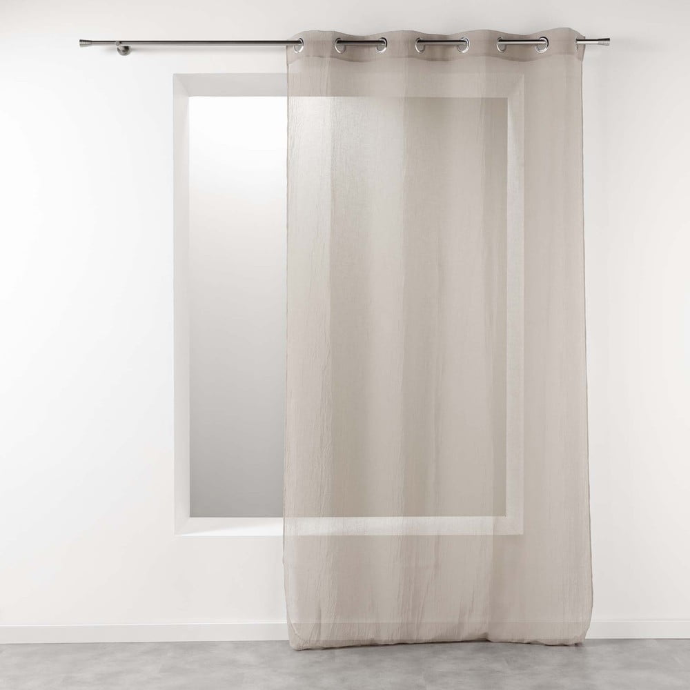 Barna átlátszó függöny 140x240 cm Telma – douceur d'intérieur