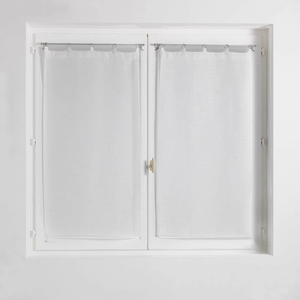 Fehér átlátszó függöny szett 2 db-os 60x90 cm Milza – douceur d'intérieur