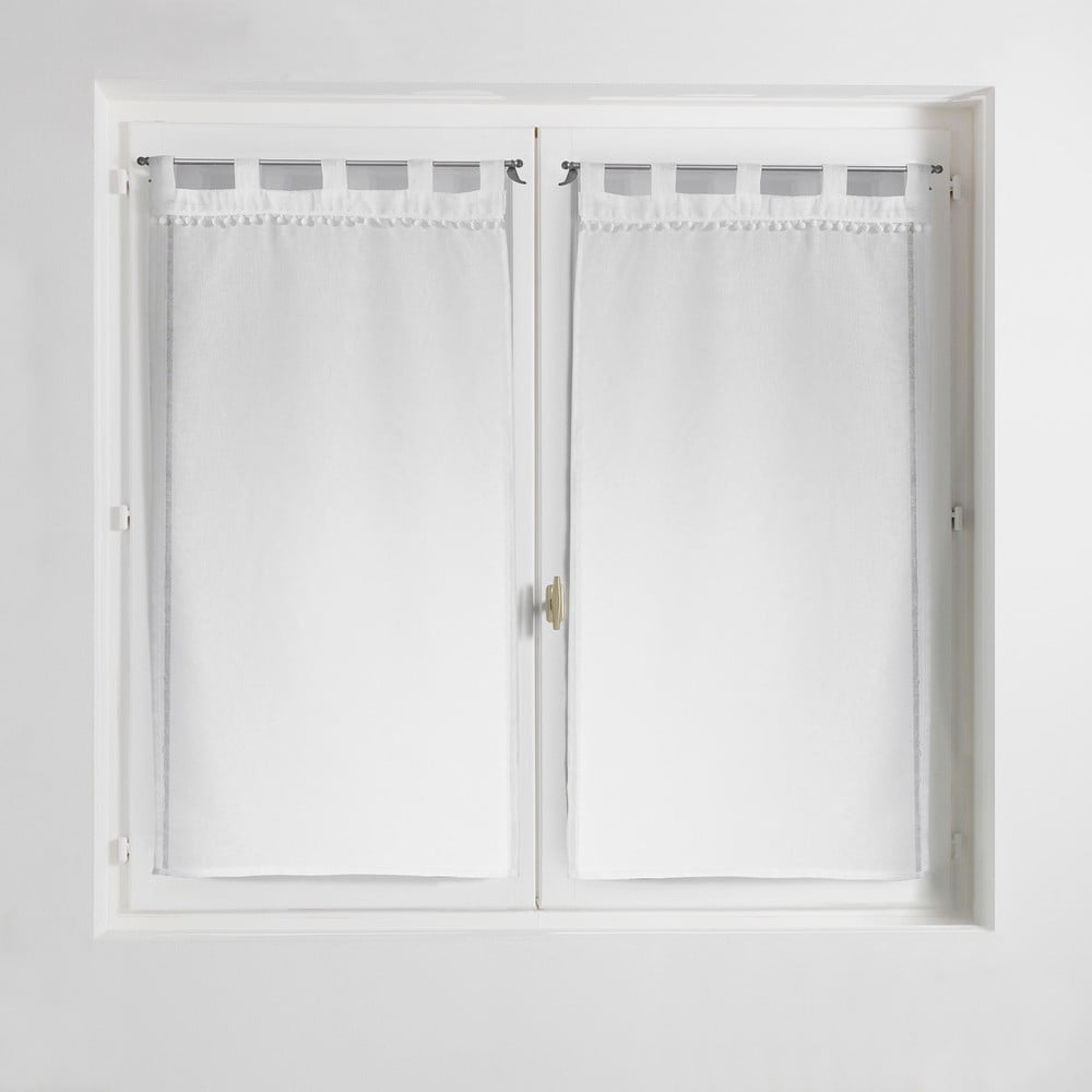 Fehér átlátszó függöny szett 2 db-os 60x90 cm Poupette – douceur d'intérieur
