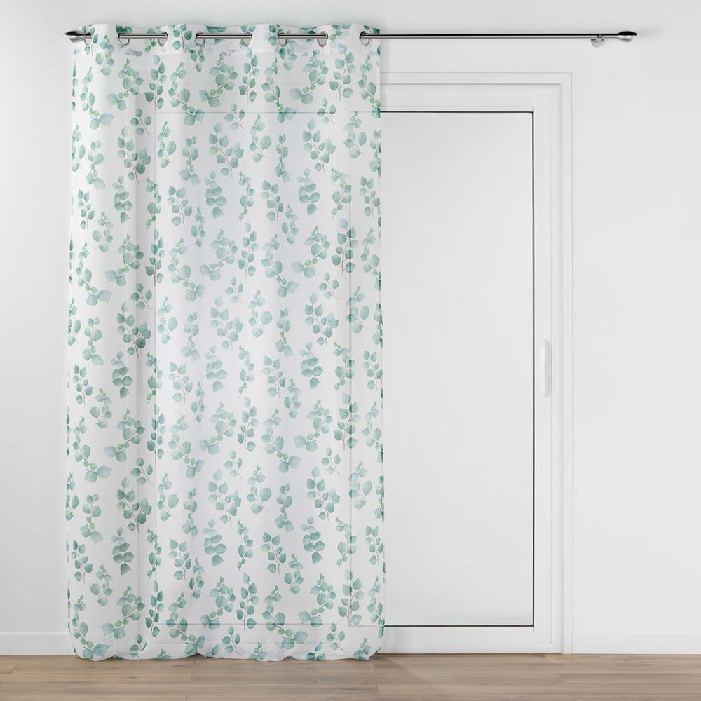 Fehér-zöld átlátszó függöny 140x280 cm Leandre – douceur d'intérieur