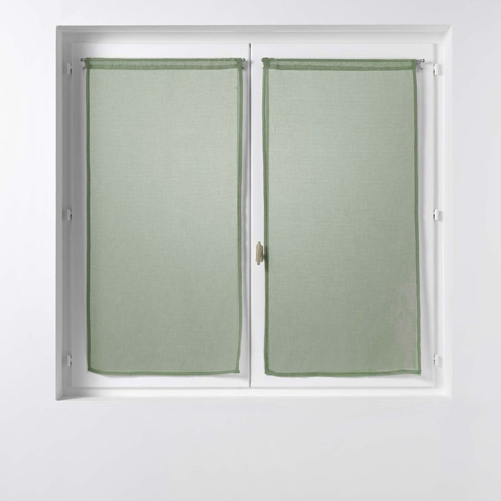 Khaki átlátszó függöny szett 2 db-os 60x90 cm Sandra – douceur d'intérieur