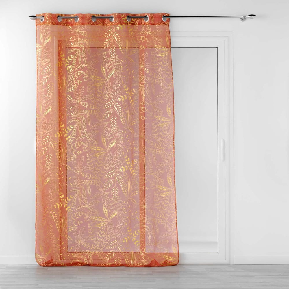 Narancssárga átlátszó függöny 140x280 cm Belflor – douceur d'intérieur