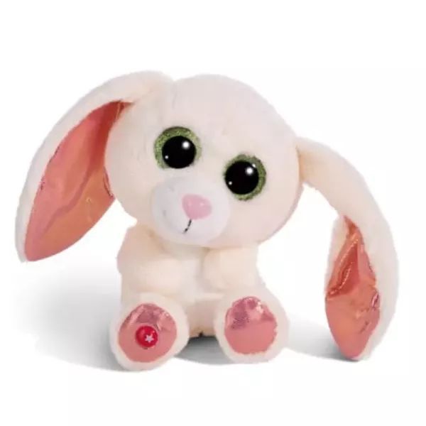 Nici: Lógó fülű rózsaszín nyuszi plüssfigura - 15 cm