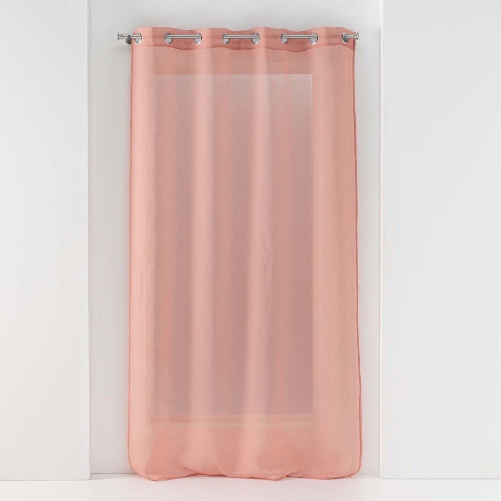 Rózsaszín átlátszó függöny 140x280 cm Sandra – douceur d'intérieur