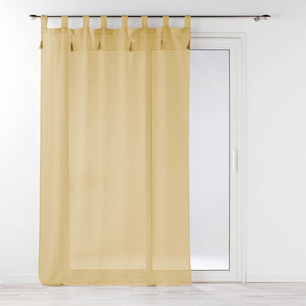 Sárga átlátszó függöny 140x240 cm Dalila – douceur d'intérieur