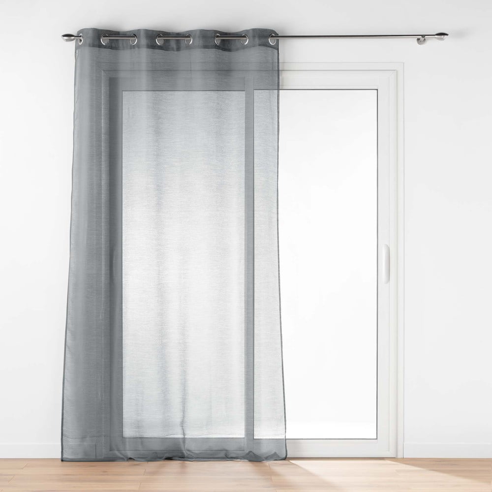 Szürke átlátszó függöny 140x240 cm Lissea – douceur d'intérieur