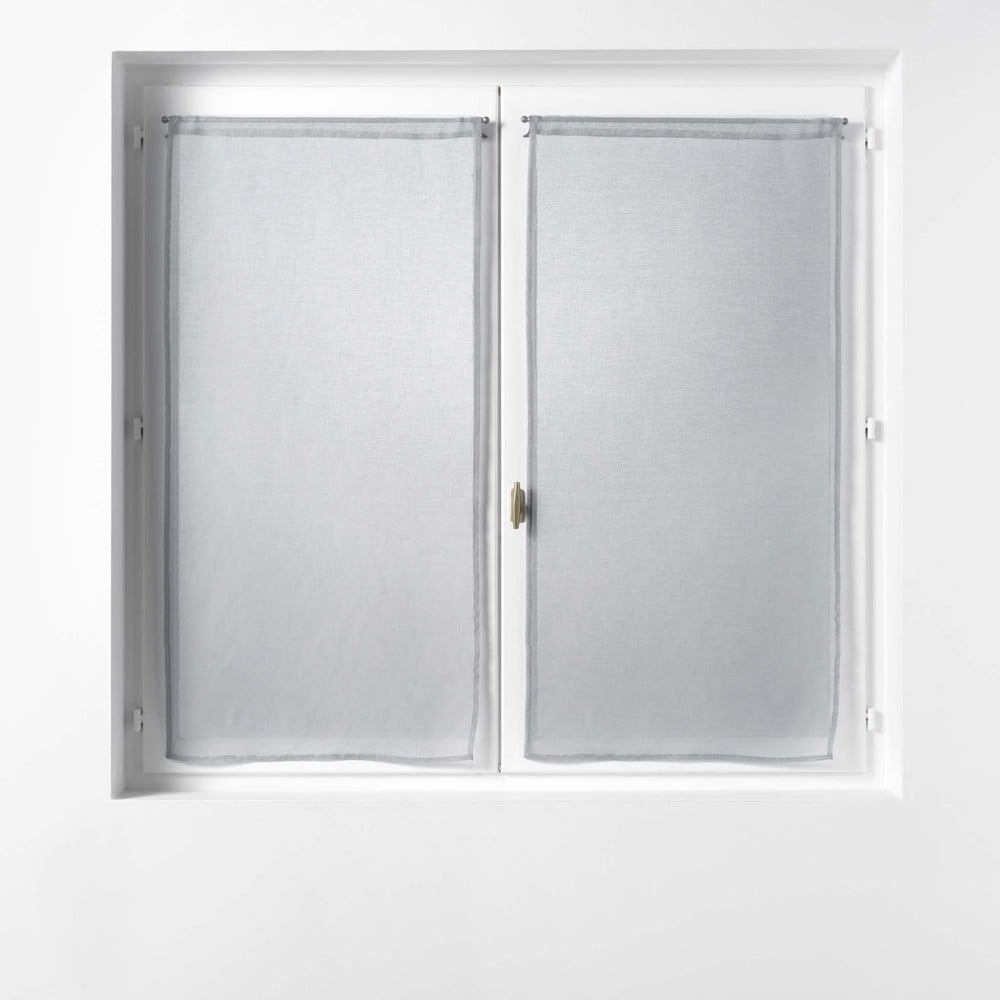 Szürke átlátszó függöny szett 2 db-os 60x90 cm Sandra – douceur d'intérieur