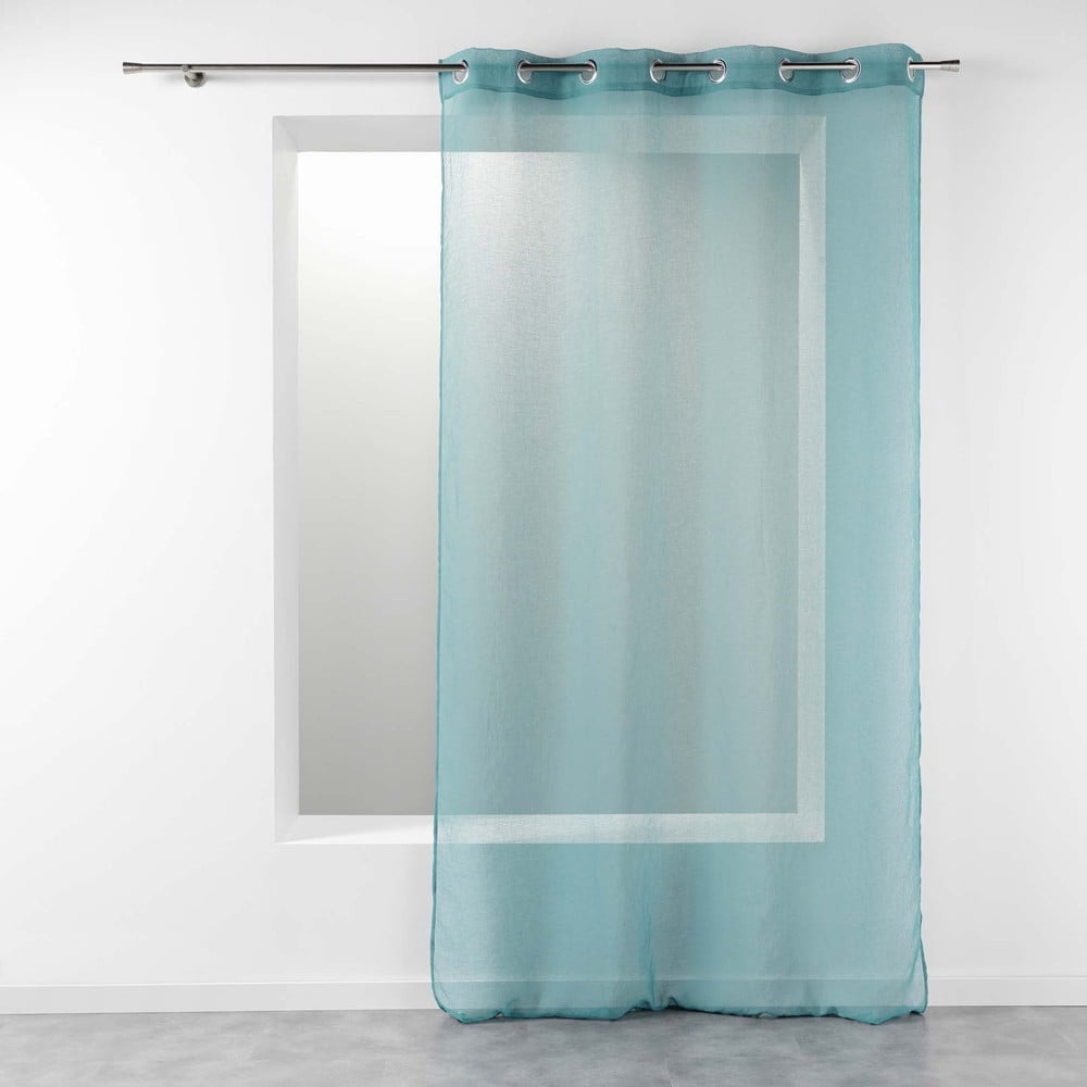 Türkiz átlátszó függöny 140x240 cm Telma – douceur d'intérieur