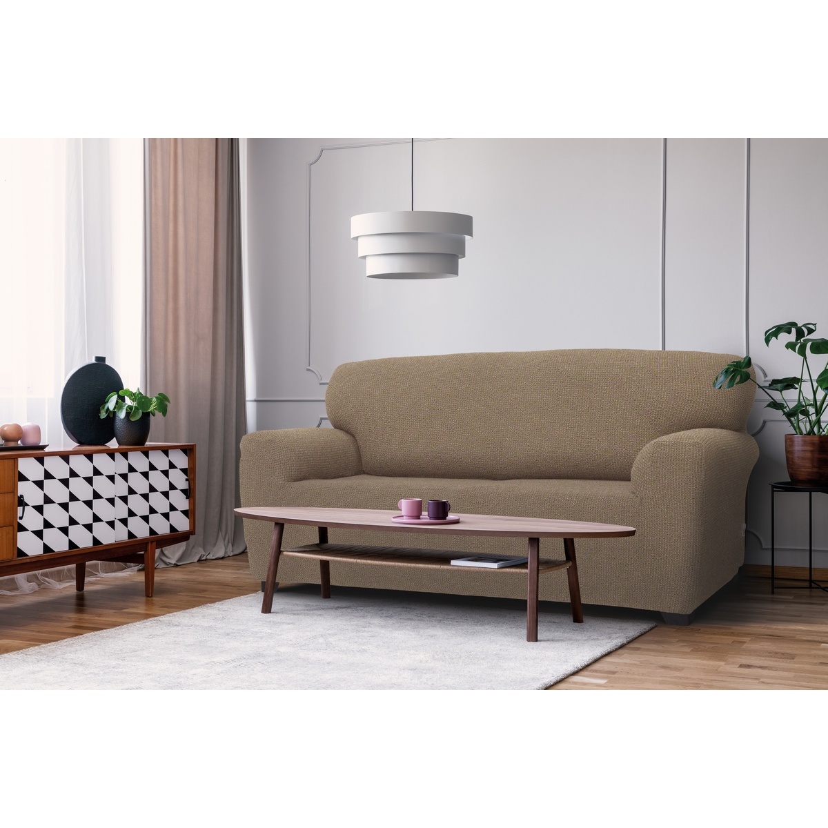 Denia multielasztikus kanapéhuzat, mogyoró színű , 140 - 180 cm, 140 - 180 cm