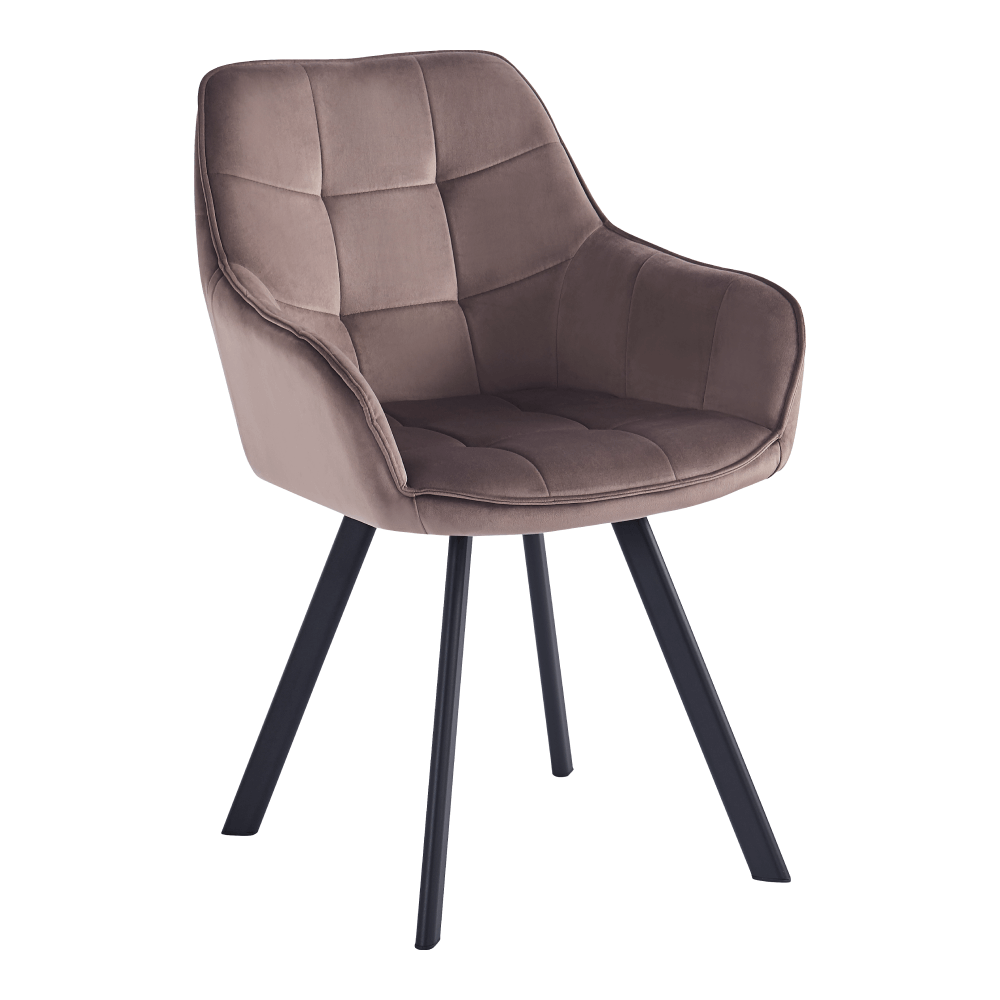 Design fotel, szürkésbarna Velvet/fekete, PETIN