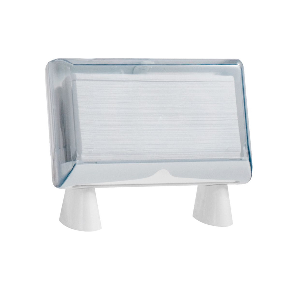 Mar plast mini asztali hajtogatott kéztörlő adagoló interfold, fehér 